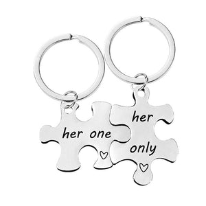 Gift For your lover-Couple Puzzle Key Chain