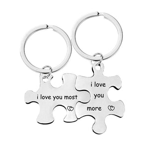 Gift For your lover-Couple Puzzle Key Chain