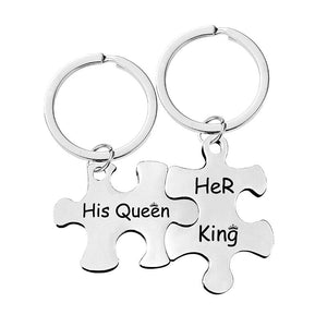 Gift For your lover-Couple Puzzle Key Chain