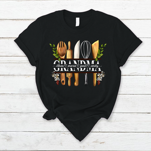 Grandma And Kids Personalized Cooking Tools T-Shirt