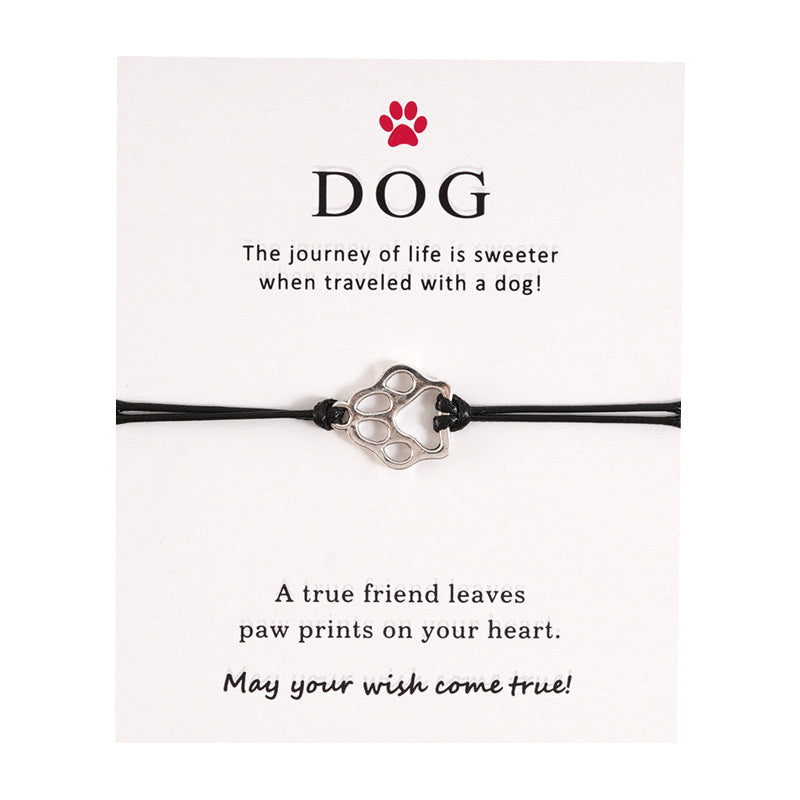 Dog Paw Card Bracelet