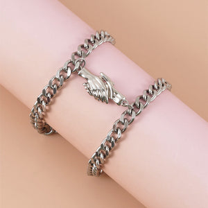 Shake Hands magnetic clasp Couple/Friends ChainBracelets