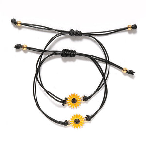 Sunflower Friends/Sisters Card Bracelets