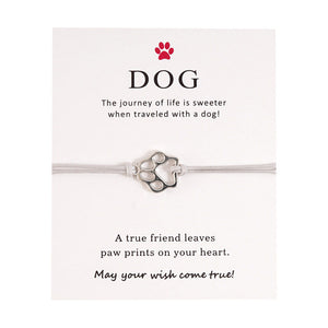 Dog Paw Card Bracelet