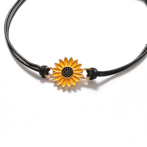 Sunflower Couple/Friends/Sisters Card Bracelet