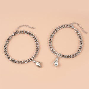 Shake Hands magnetic clasp Couple/Friends ChainBracelets