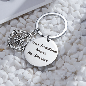 Compass Key Chain - True Friendship Knows