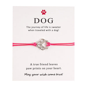 Dog Paw Card Bracelet