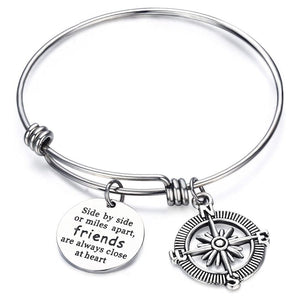 Side by side or miles apart friends Bracelet