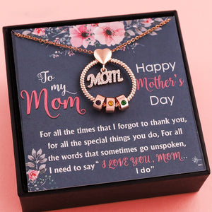 For The Greatest Mother-Mother's Love Necklace With Custom Name&Birthstone Beads