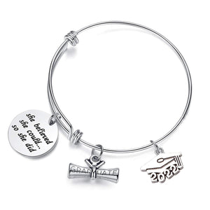 To my Wonderful Daughter-Personalized Name 2022 Graduation Gift Bracelet