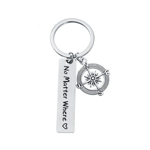 Compass Key Chain - No matter where Friend