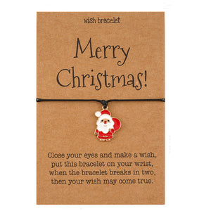 Merry Christmas wish card Bracelet