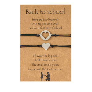 Back to School Heart Card Bracelet