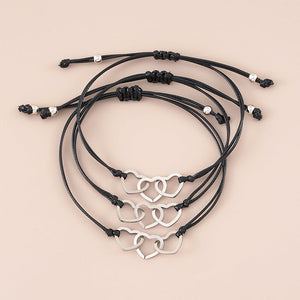 Sister Hollow Heart Bracelets For 3