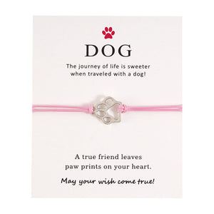 Dog Paw Card Bracelet