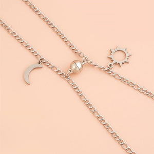 Sun Moon magnetic clasp Couple Chain Bracelets