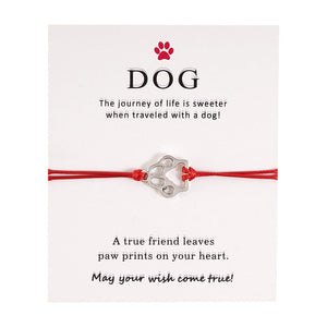 Dog Paw Card Bracelet