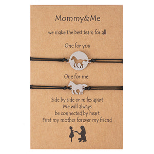 Mommy&Me Horse Card Bracelets