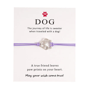 Dog Paw Card Bracelet