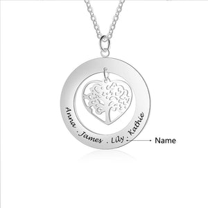 Mother's Day Gift Personalized Family Tree Name Necklace