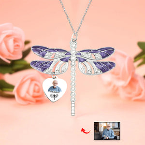 Personalized Dragonfly Memorial Necklace for Loss of Loved One