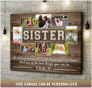 Personalized Gift Idea For Sister Canvas Print For Sister