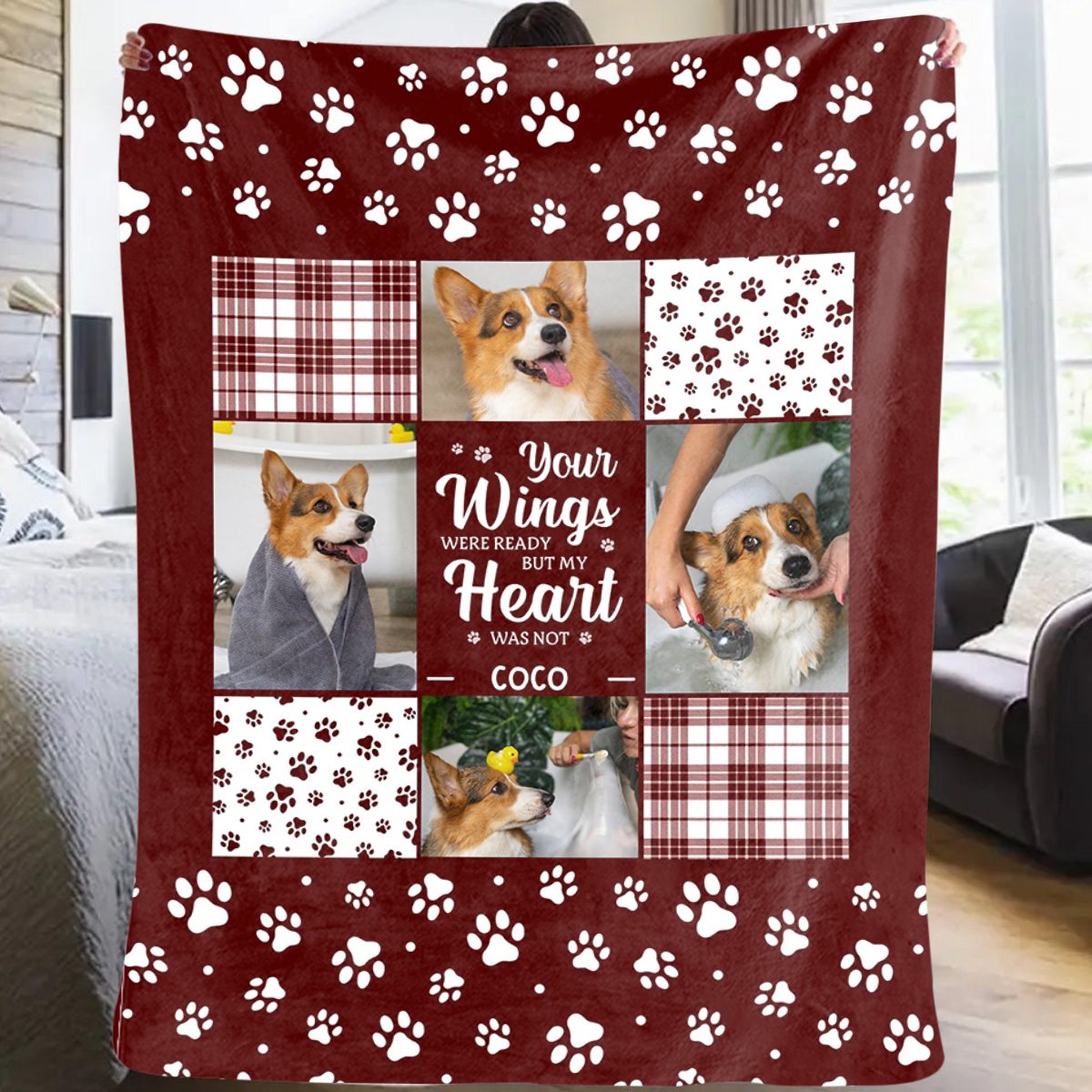 Custom Photo You Were My Favorite Hello And My Hardest Goodbye - Memorial Personalized Blanket