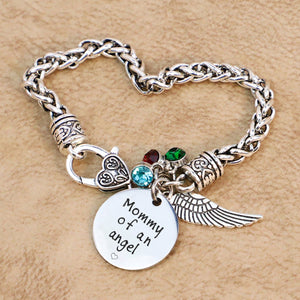 Mommy of an angel Antique Silver Bracelet