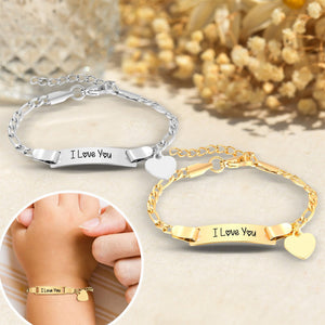 Personalized Kid Adjustable Heart Bracelet