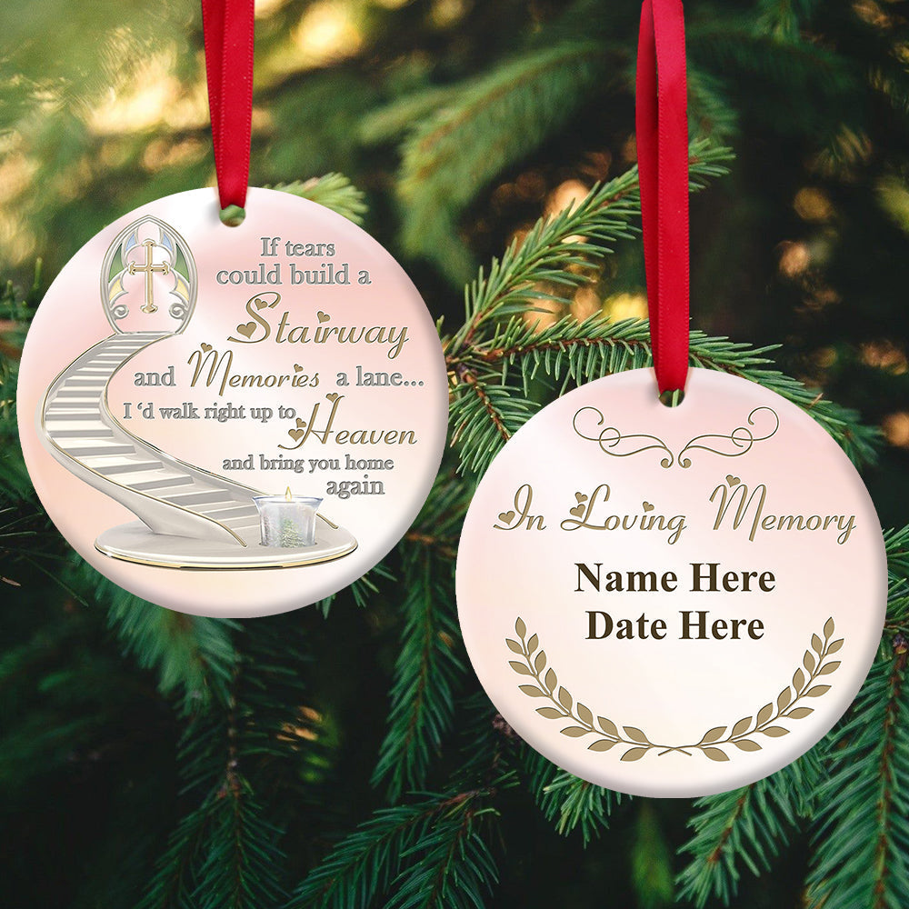 Stairway To Heaven And Memories A Lane Personalized Circle Ornament