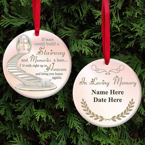 Stairway To Heaven And Memories A Lane Personalized Circle Ornament