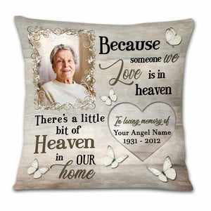 Personalized Heaven In Home Memorial Pillow