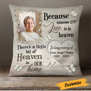 Personalized Heaven In Home Memorial Pillow