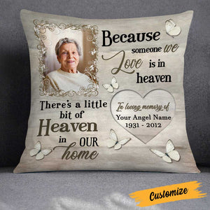 Personalized Heaven In Home Memorial Pillow