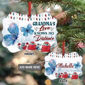 Grandmas Love Knows No Distance Personalized Ornament