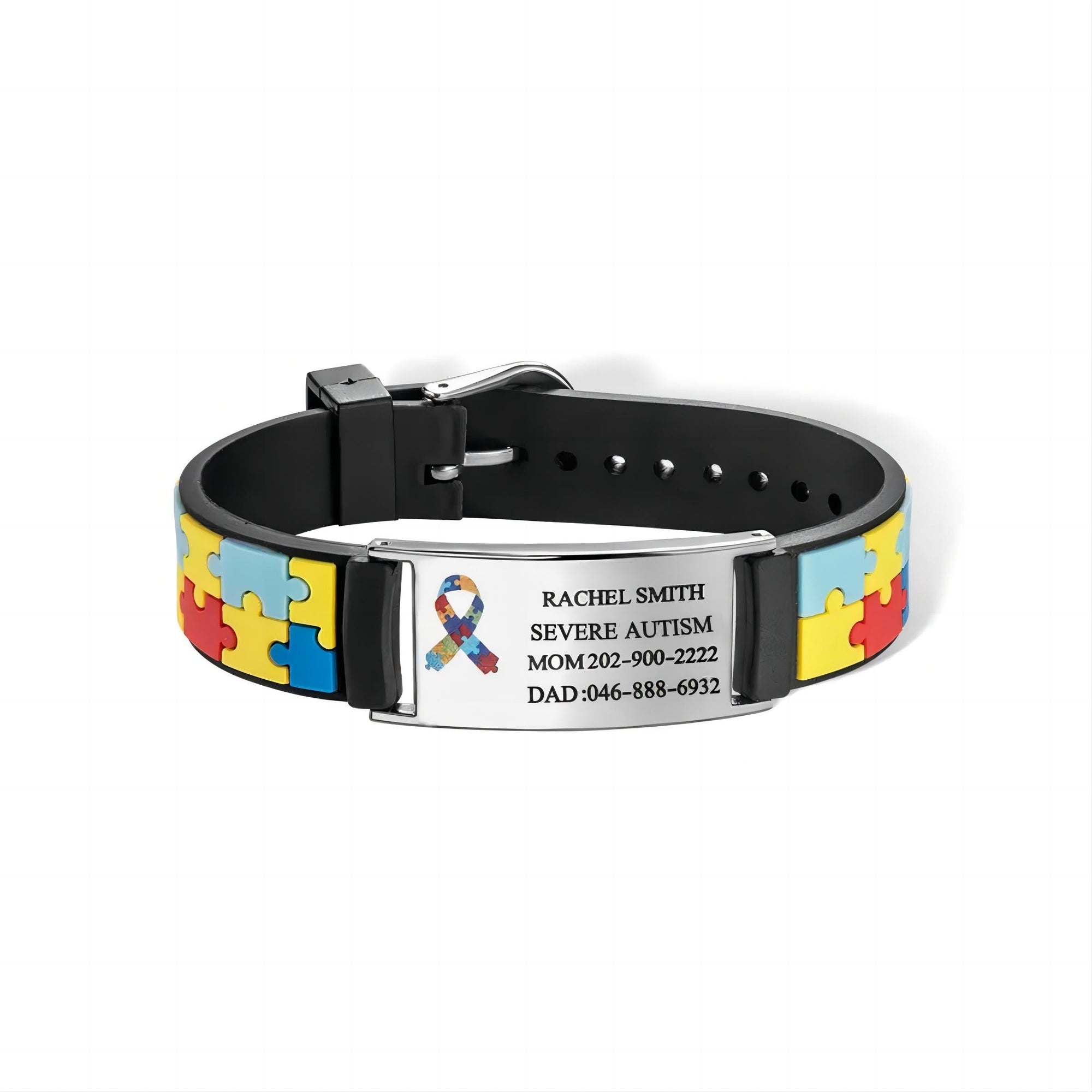 Personalized Children's Autism Awareness Medical Alert Engraved Bracelet