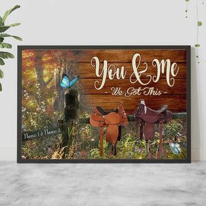 And So Together We Built A Life We Love Horse Saddle - Personalized Couple Poster Canvas Print