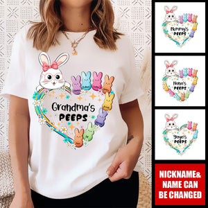 Personalized Grandma's heart Pure cotton T-shirt