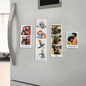 Personalized Photo Strips Magnet Photo Fridge Magnets Best Friends Couples Family Gift