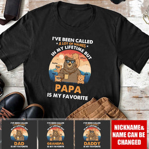 Personalized Grandpa Bear I've Been Called Pure cotton T-shirt