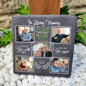 In Loving Memory - Custom Photo Monogram - Personalized Memorial Stone