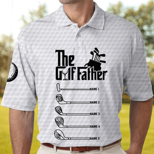 The Golf Father Grandfather - Best Dad By Par - Personalized Polo Shirt