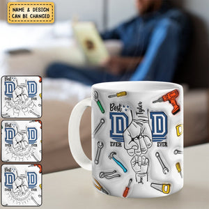 Father's Day Gifts Custom 1-6 Kids Personalized Best Dad Ever Mug