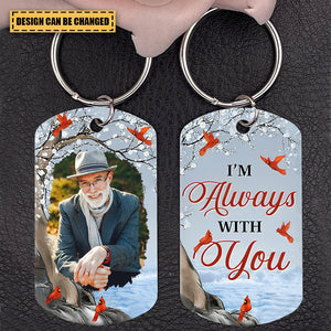 Custom Photo Carry You With Me Until I See You Again - Memorial Personalized Custom Keychain - Sympathy Gift For Family Members