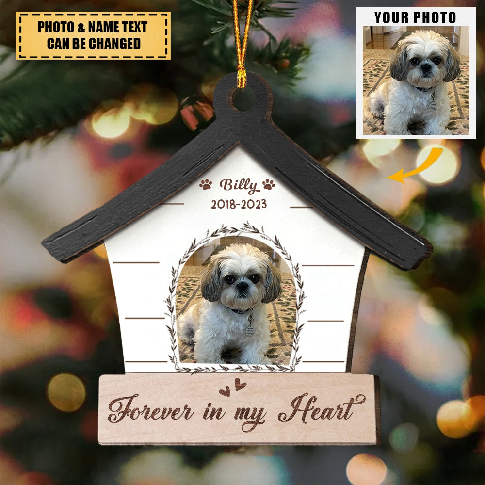 Photo upload Personalized Memorial Dog Ornament