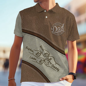 Best Dad Ever Fist Bump - Personalized Father Polo Shirt