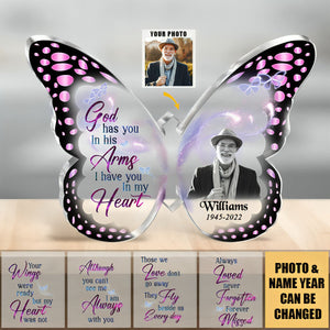 Personalized Memorial Butterfly-Shaped Acrylic Plaque