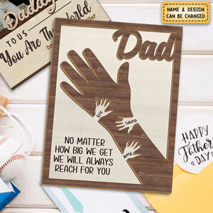 We Hold Our Hands Together And Forever -Personalized 2-Layered Wooden Plaque With Stand