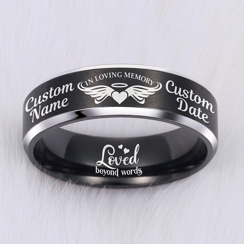 Personalized in loving memory keepsake Ring